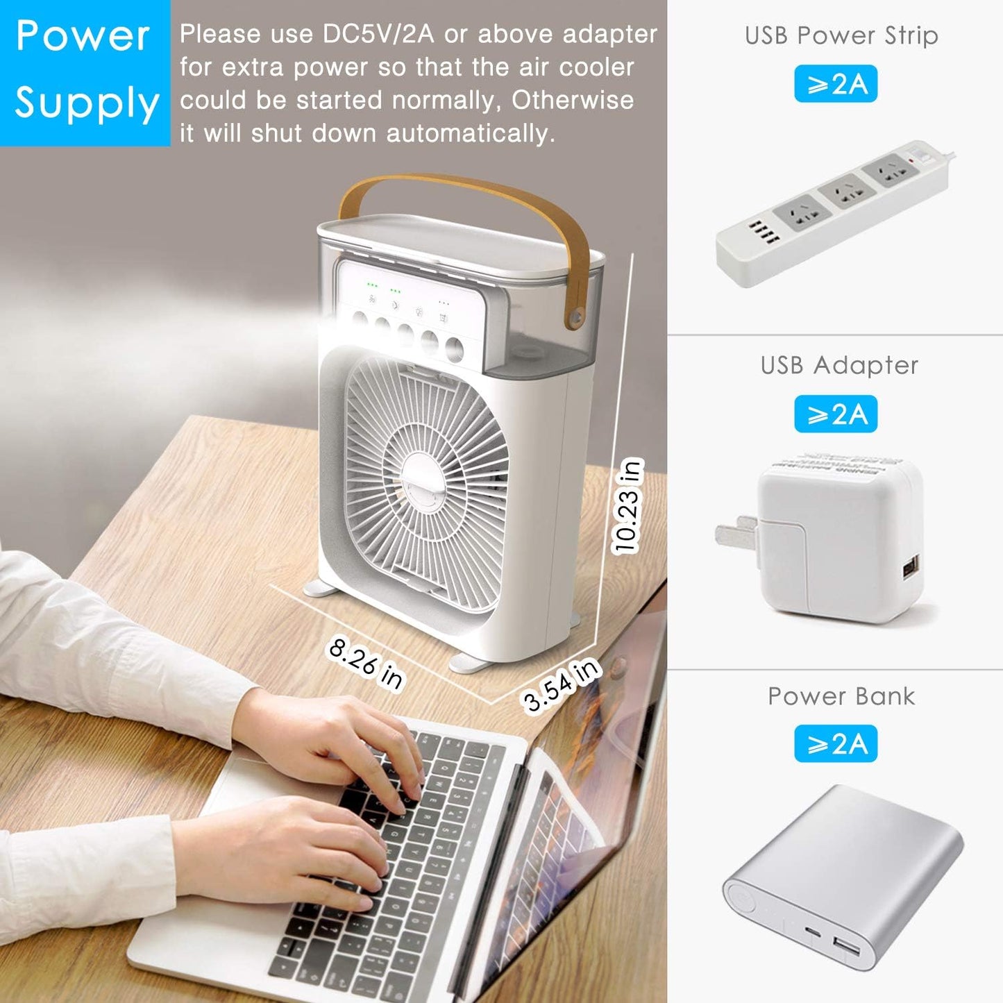 🔥❄️ 3-in-1 Rechargeable Ice Cooling Fan ❄️🔥 trendy gulf