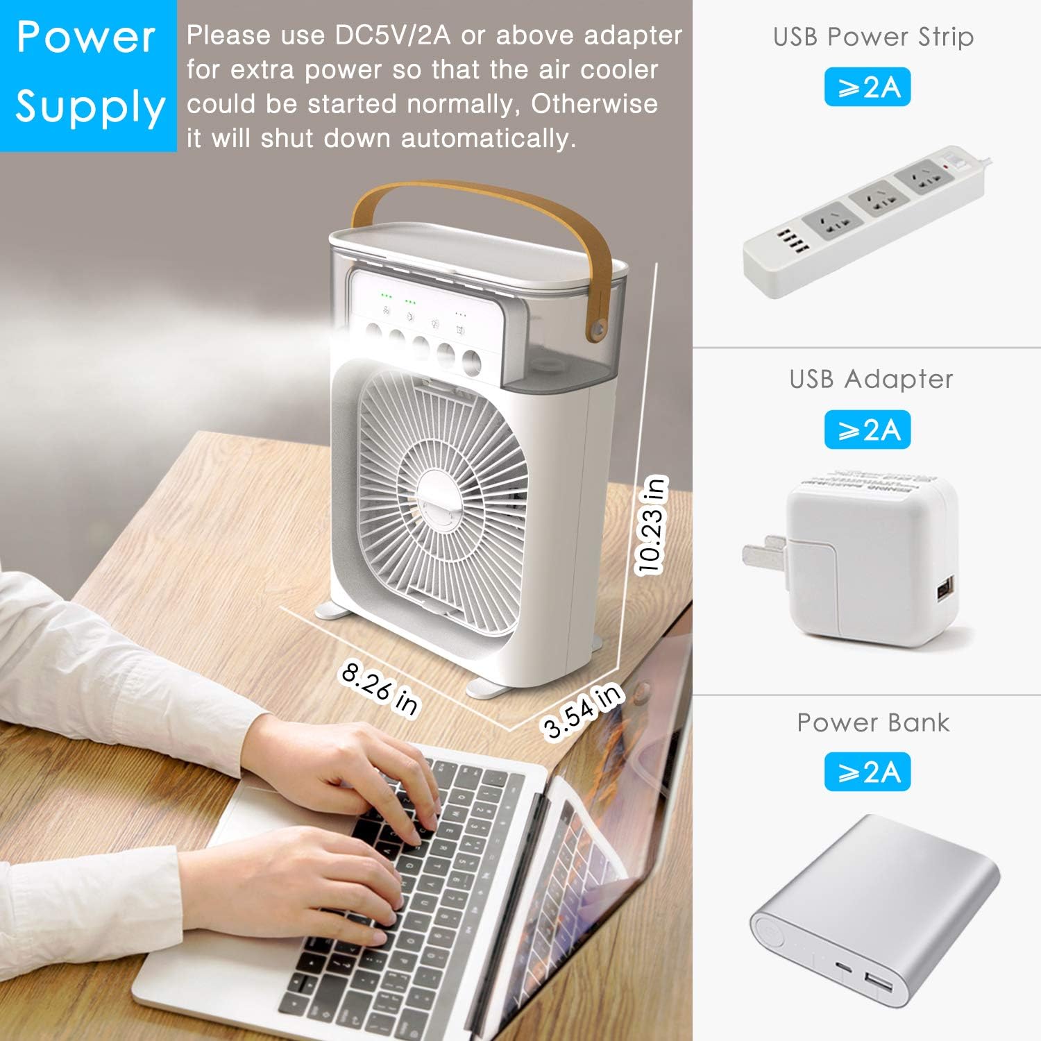 🔥❄️ 3-in-1 Rechargeable Ice Cooling Fan ❄️🔥 trendy gulf