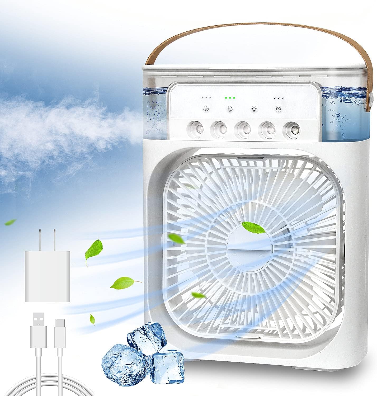 🔥❄️ 3-in-1 Rechargeable Ice Cooling Fan ❄️🔥 trendy gulf