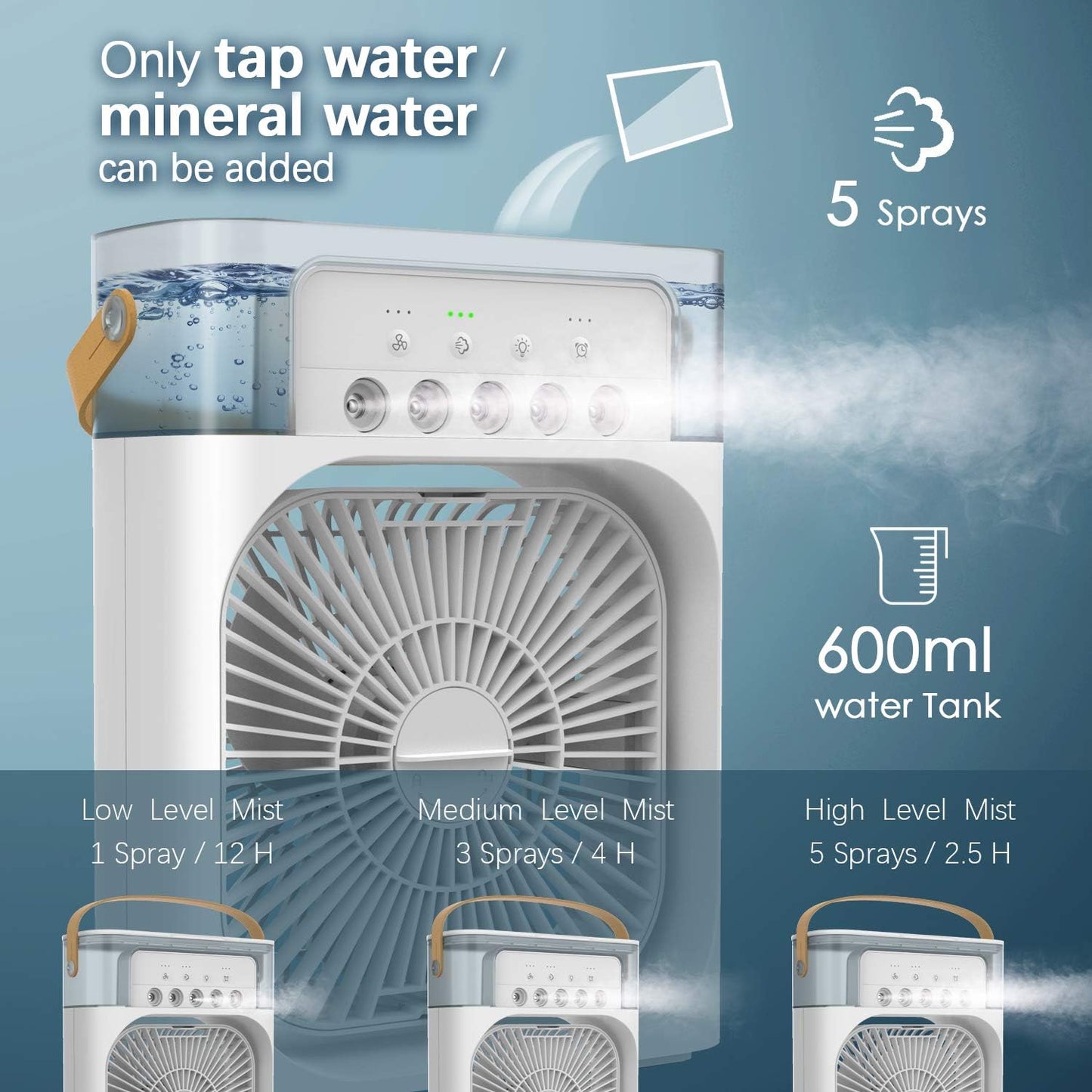 🔥❄️ 3-in-1 Rechargeable Ice Cooling Fan ❄️🔥 trendy gulf