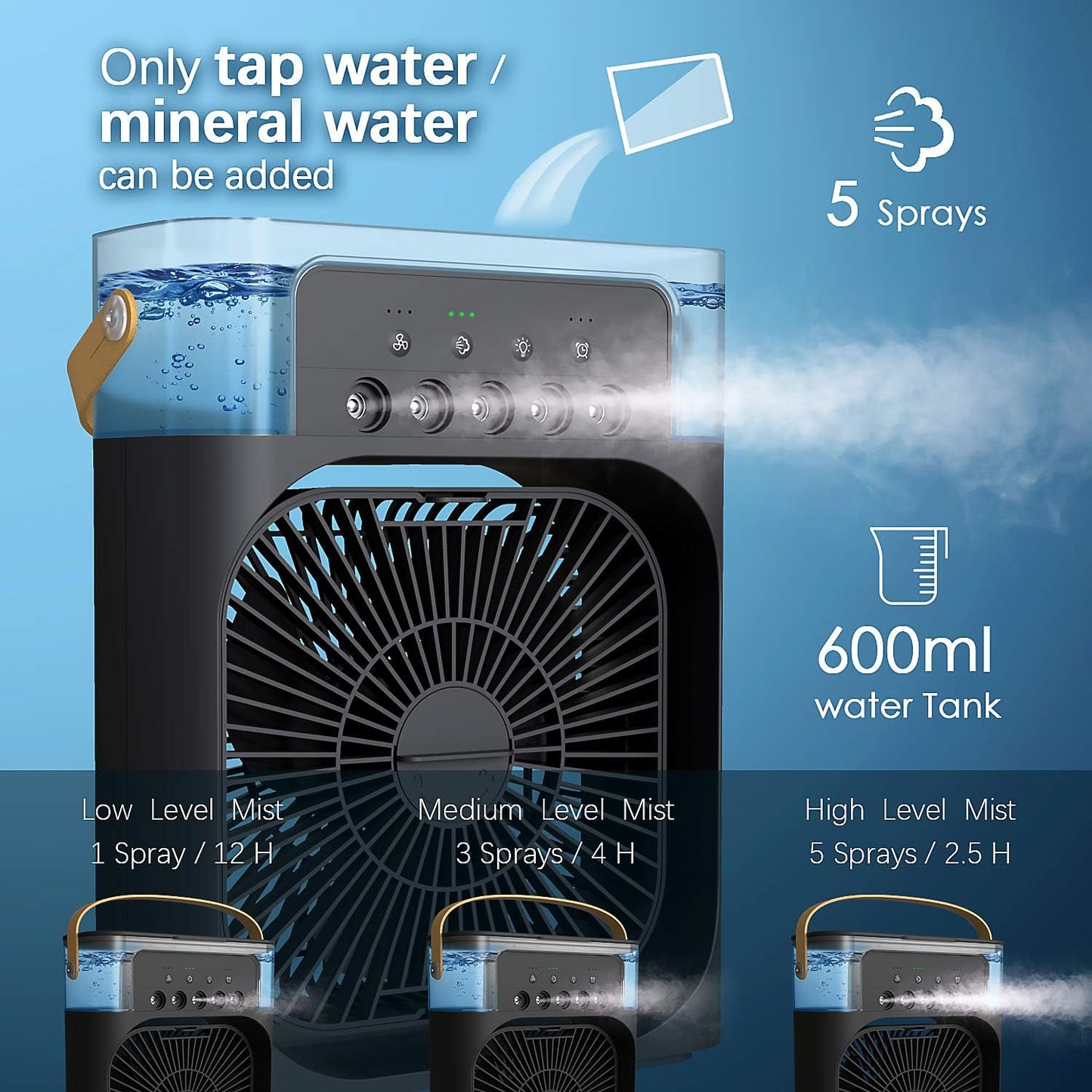 🔥❄️ 3-in-1 Rechargeable Ice Cooling Fan ❄️🔥 trendy gulf
