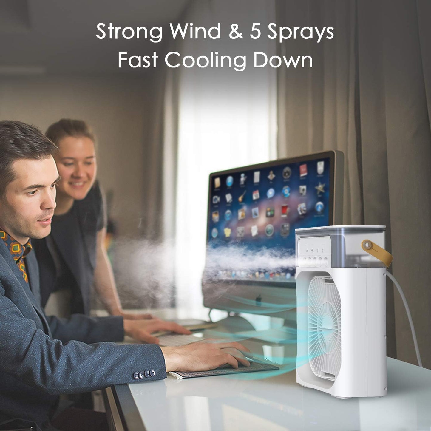 🔥❄️ 3-in-1 Rechargeable Ice Cooling Fan ❄️🔥 trendy gulf