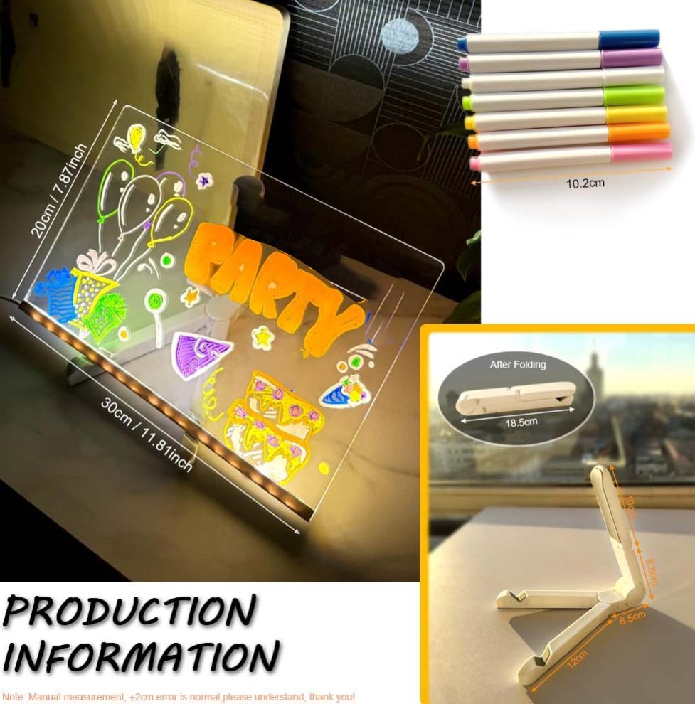 LED Glow Drawing Board for Kids zambill store