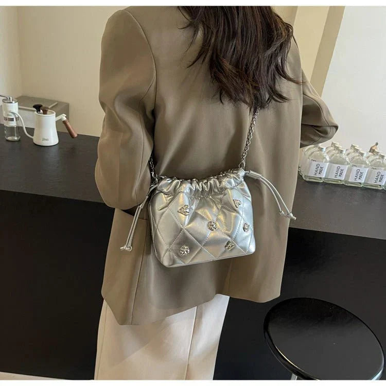 Chain Kafuu Diamond Fashion Shoulder Crossbody Mini Bucket Bag My Store