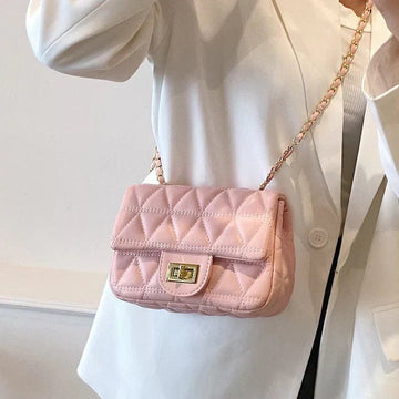 High-grade Diamond Pattern Chain Bag Women's Simple All-match My Store