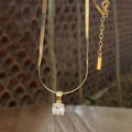 Fashionable New Accessory A Versatile Gold Stainless-steel Blade-embellished Clavicle Necklace That Shines Souq Rukna Al Khaleej