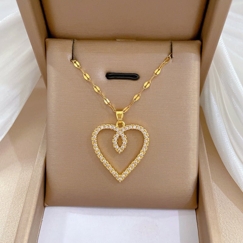 Women's All-match Clavicle Chain Titanium Steel Souq Rukna Al Khaleej