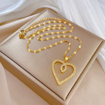 Women's All-match Clavicle Chain Titanium Steel Souq Rukna Al Khaleej