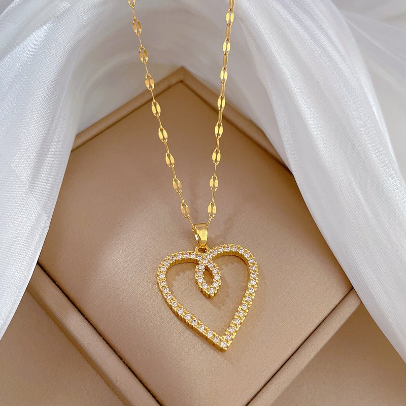 Women's All-match Clavicle Chain Titanium Steel Souq Rukna Al Khaleej