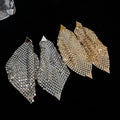 Silver Needle Triangle Sequins Irregular Earrings My Store
