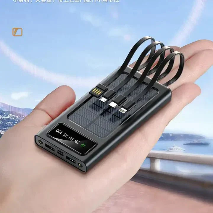 Solar Power Bank 20000CmAh, Fast Charging Built in Cable My Store