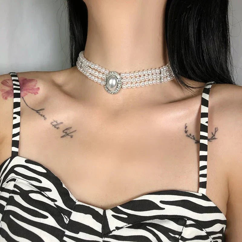 Women's Multi-layer Pearl Decorative Necklace My Store